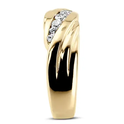 platinum 0.34 ct. Diamond Men's Ring - alternate view 4 thumbnail