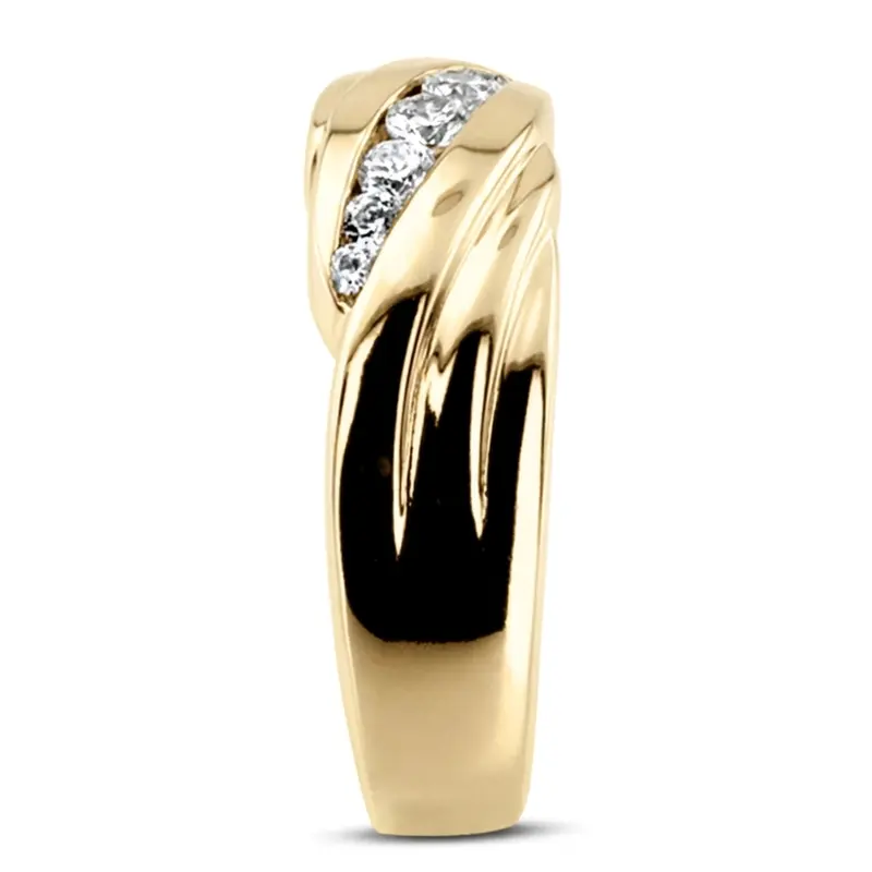 platinum 0.34 ct. Diamond Men's Ring - alternate view 4