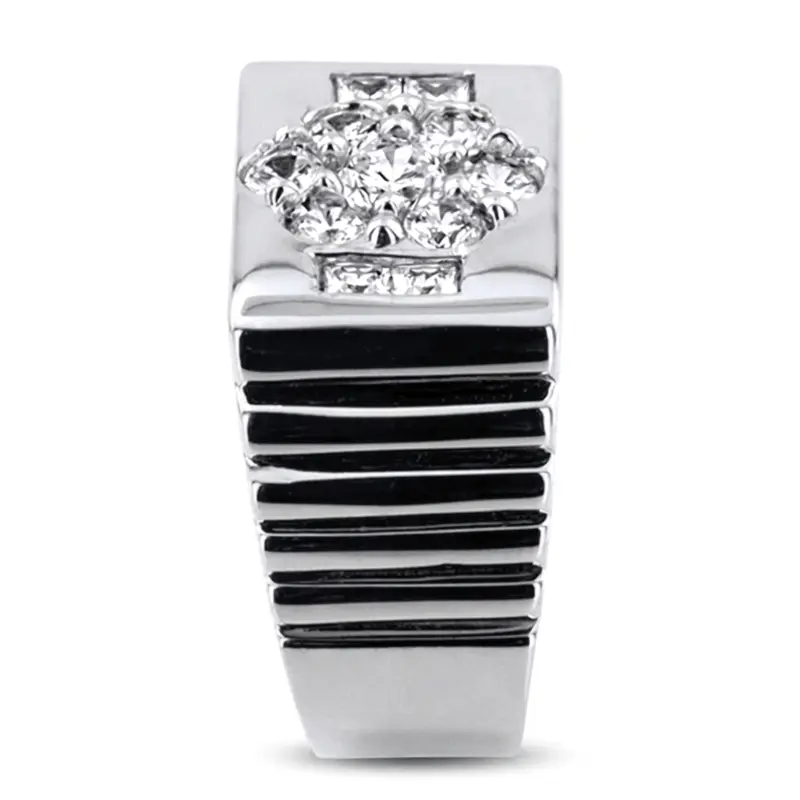 14K white gold 1.42 ct. Diamond Men's Ring - alternate view 5