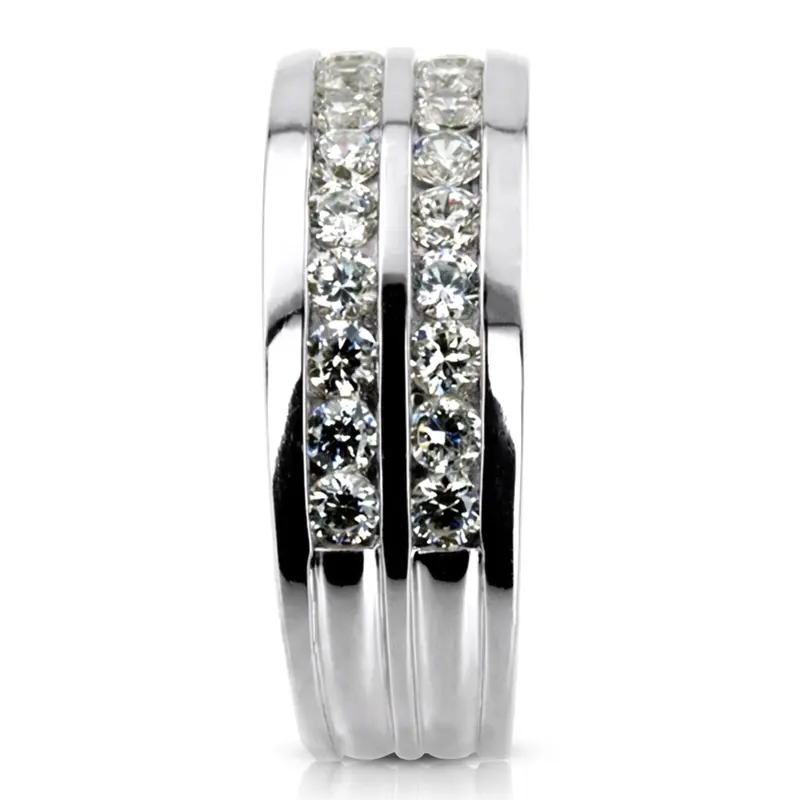 14K white gold 1.32 ct. Round Cut Diamond Men's Ring - alternate view 4