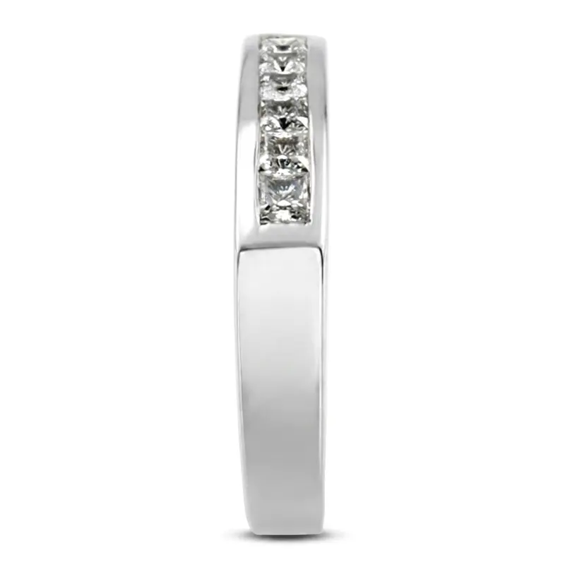 14K white gold 0.60 ct. Princess Cut Diamond Men's Ring - alternate view 5
