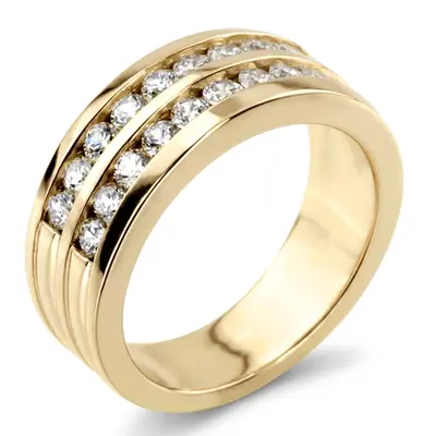 14K white gold 1.32 ct. Round Cut Diamond Men's Ring - alternate view 7 thumbnail