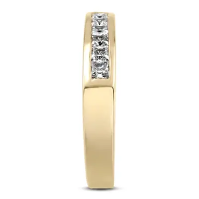 14K white gold 0.60 ct. Princess Cut Diamond Men's Ring - alternate view 6 thumbnail