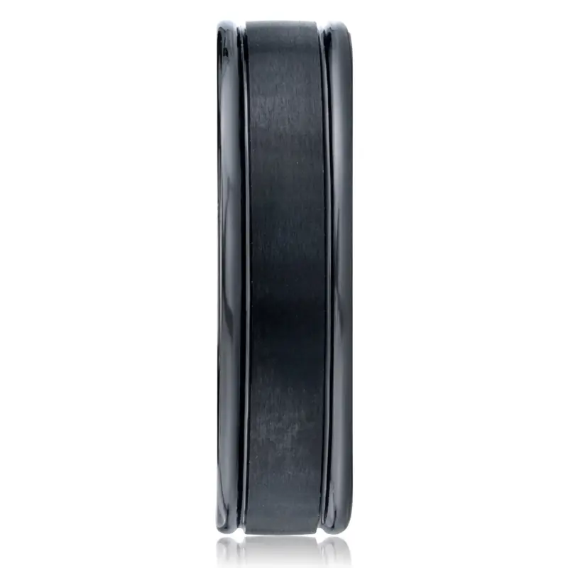 ceramic Ceramic 6mm Comfort-Fit Satin-Finished Round Edge Design Ring - alternate view 2