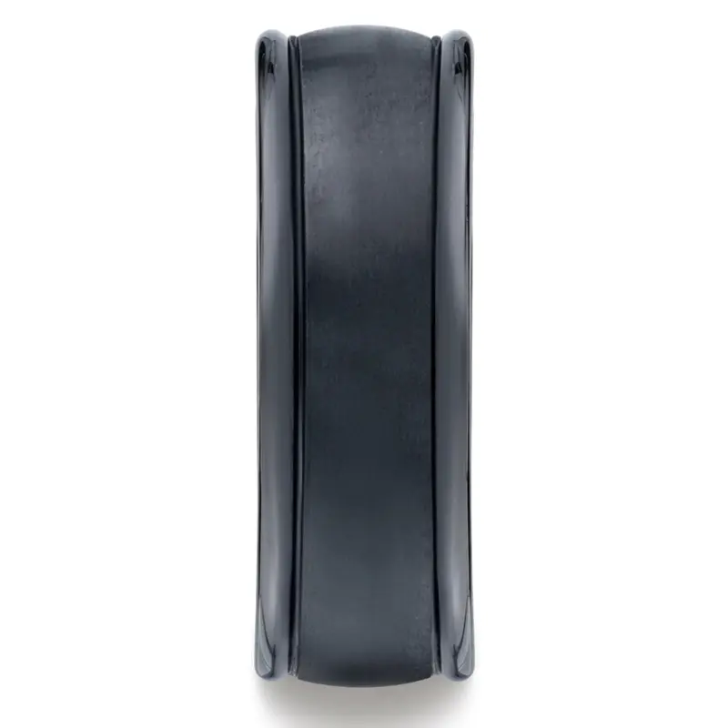 ceramic Ceramic 8mm Comfort-Fit Satin-Finished Round Edge Design Ring - alternate view 2