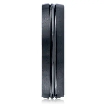 Ceramic 6mm Comfort-Fit Satin-Finished Design Ring alternate view