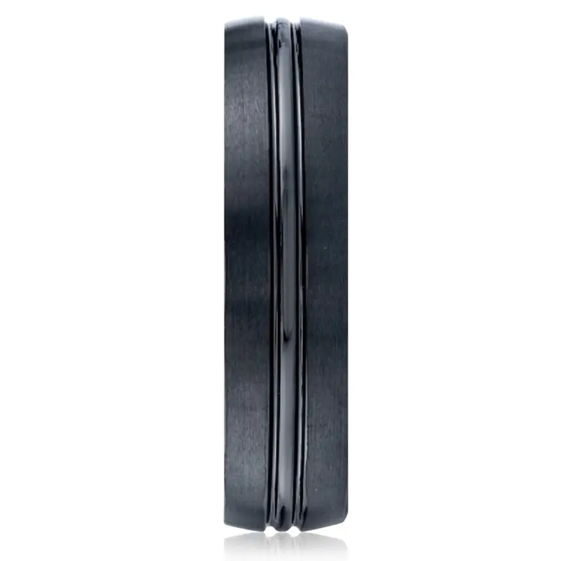 ceramic Ceramic 6mm Comfort-Fit Satin-Finished Design Ring - alternate view 2