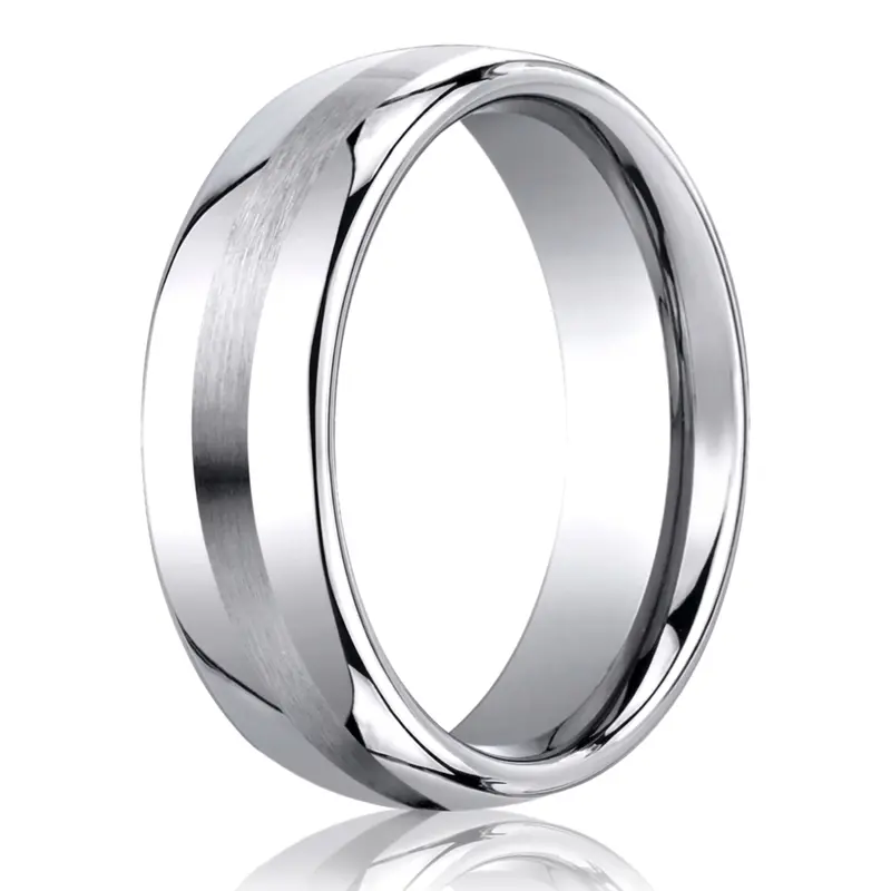cobalt chrome Cobaltchrome™ 7.5mm Comfort-Fit Satin-Finished Design Ring - main view