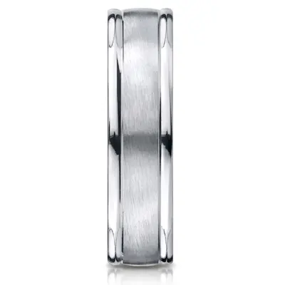 Cobaltchrome™ 6mm Comfort-Fit Satin-Finished Round Edge Design Ring - view 2 of 2
