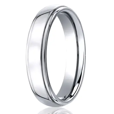 Cobaltchrome™ 5mm Comfort-Fit High Polished Design Ring - view 1 of 2