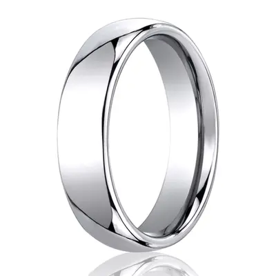 Cobaltchrome™ 6mm Comfort-Fit High Polished Design Ring - view 1 of 2