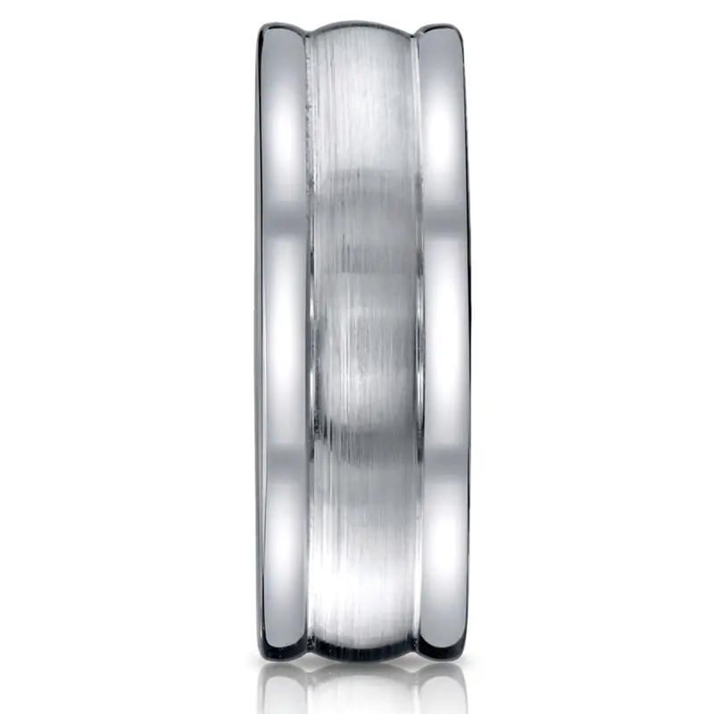 cobalt chrome Cobaltchrome™ 8mm Comfort-Fit Satin-Finished Round Edge Design Ring - alternate view 2