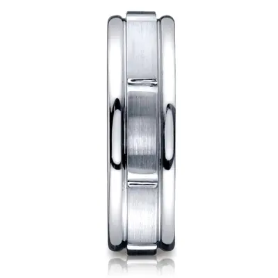 Cobaltchrome™ 7mm Comfort-Fit Satin-Finished Round Edge Design Ring - view 2 of 2