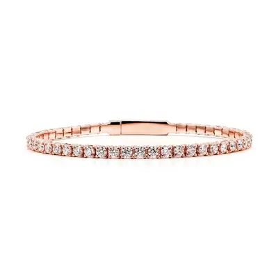 14K white gold Half-Way Bangle Diamond Tennis Bracelet 2 ct.tw - alternate view 3 thumbnail