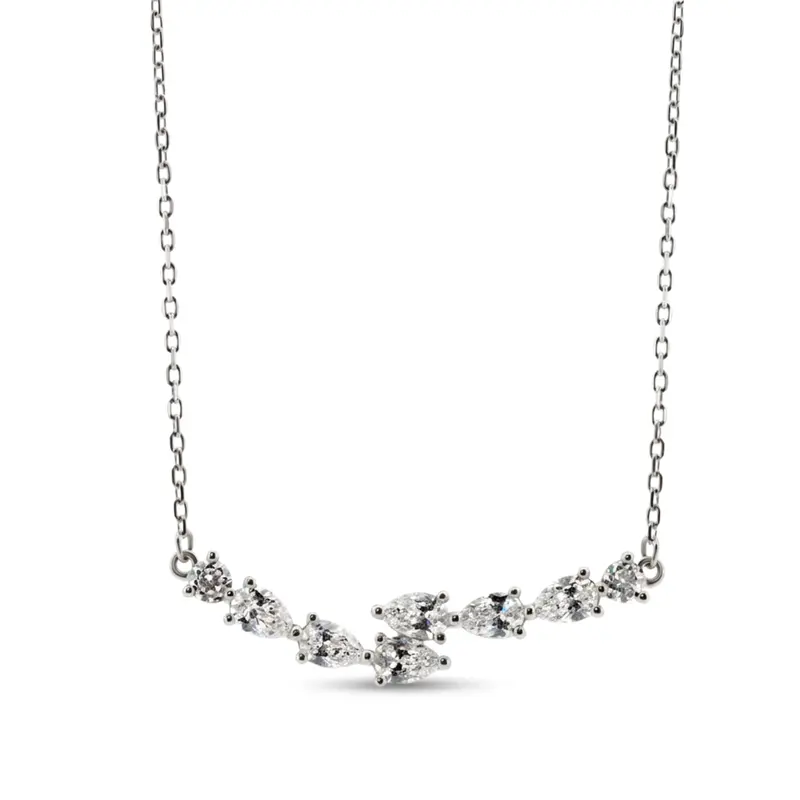 14K white gold Live Like Water Diamond Necklace 1 ct.tw - alternate view 4