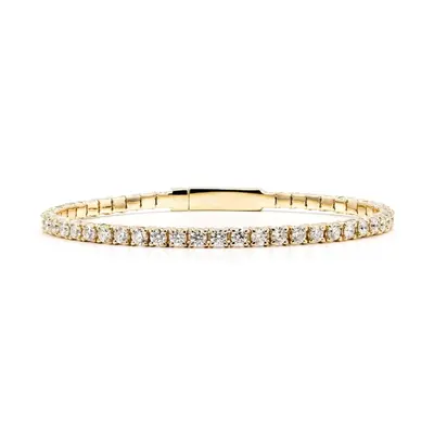 14K white gold Full Flex Diamond Bangle Bracelet 3 3/4 ct.tw - alternate view 3 thumbnail