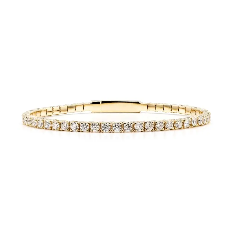 14K white gold Full Flex Diamond Bangle Bracelet 3 3/4 ct.tw - alternate view 3