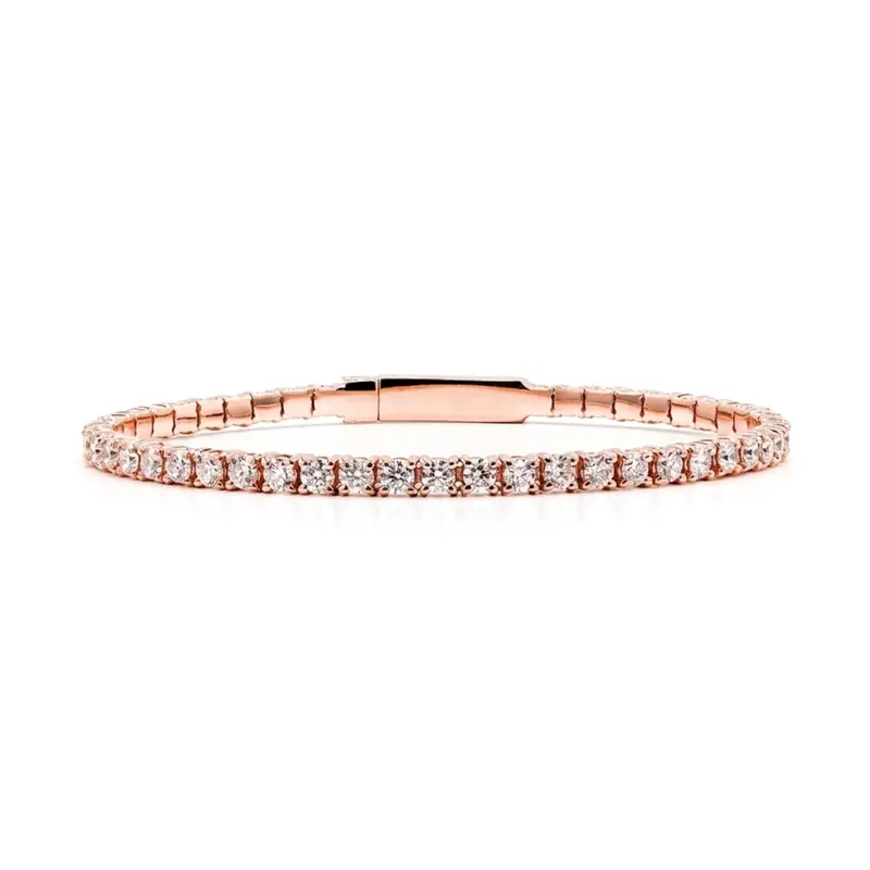 14K white gold Full Flex Diamond Bangle Bracelet 3 3/4 ct.tw - alternate view 2