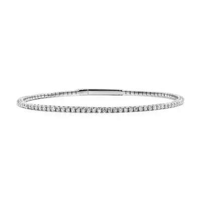 14K white gold Full Flex Diamond Bangle Bracelet 1 7/8 ct.tw - alternate view 3 thumbnail