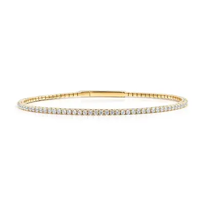 14K white gold Full Flex Diamond Bangle Bracelet 1 2/3 ct.tw - alternate view 2 thumbnail