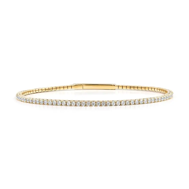 14K white gold Full Flex Diamond Bangle Bracelet 1 2/3 ct.tw - alternate view 2