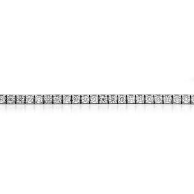 14K white gold Boxy Style Diamond Tennis Bracelet 4 ct.tw - alternate view 4 thumbnail
