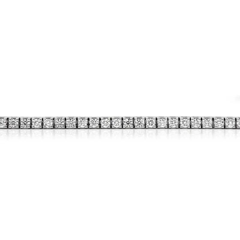 14K white gold Boxy Style Diamond Tennis Bracelet 4 ct.tw - alternate view 4