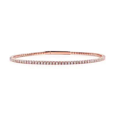 14K white gold Full Flex Diamond Bangle Bracelet 1 2/3 ct.tw - alternate view 3 thumbnail