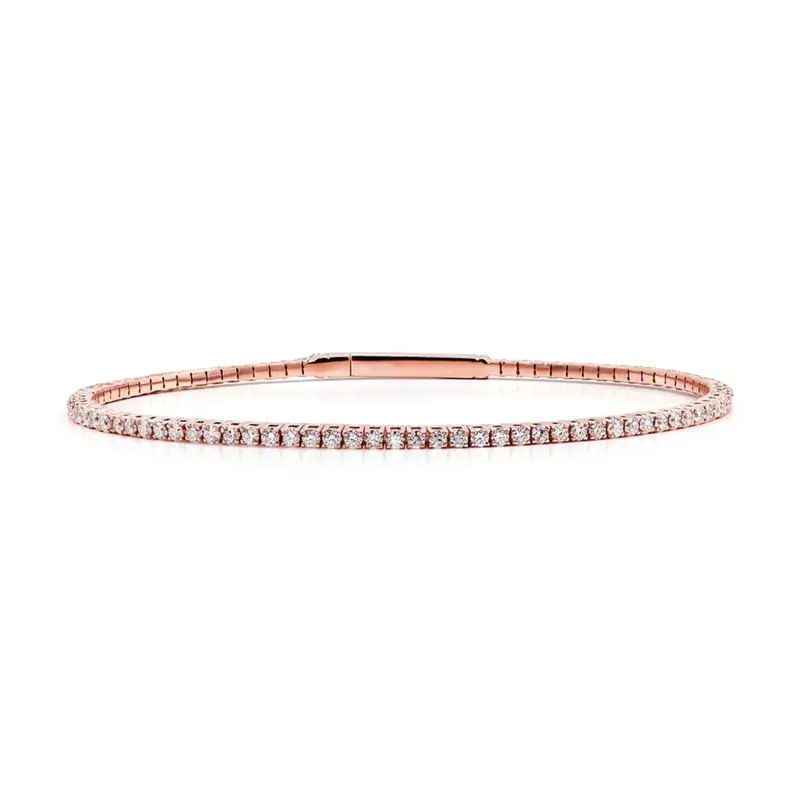 14K white gold Full Flex Diamond Bangle Bracelet 1 2/3 ct.tw - alternate view 3