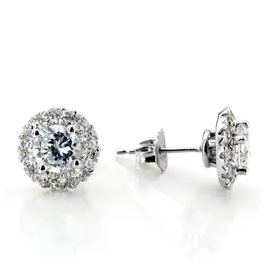 Pave Set Diamond Halo Earrings(0.51ct. tw.) - view 1 of 2