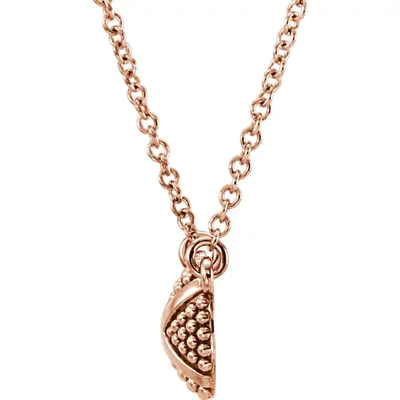 XO Design Bead 14K Rose Gold Pendant - view 2 of 2