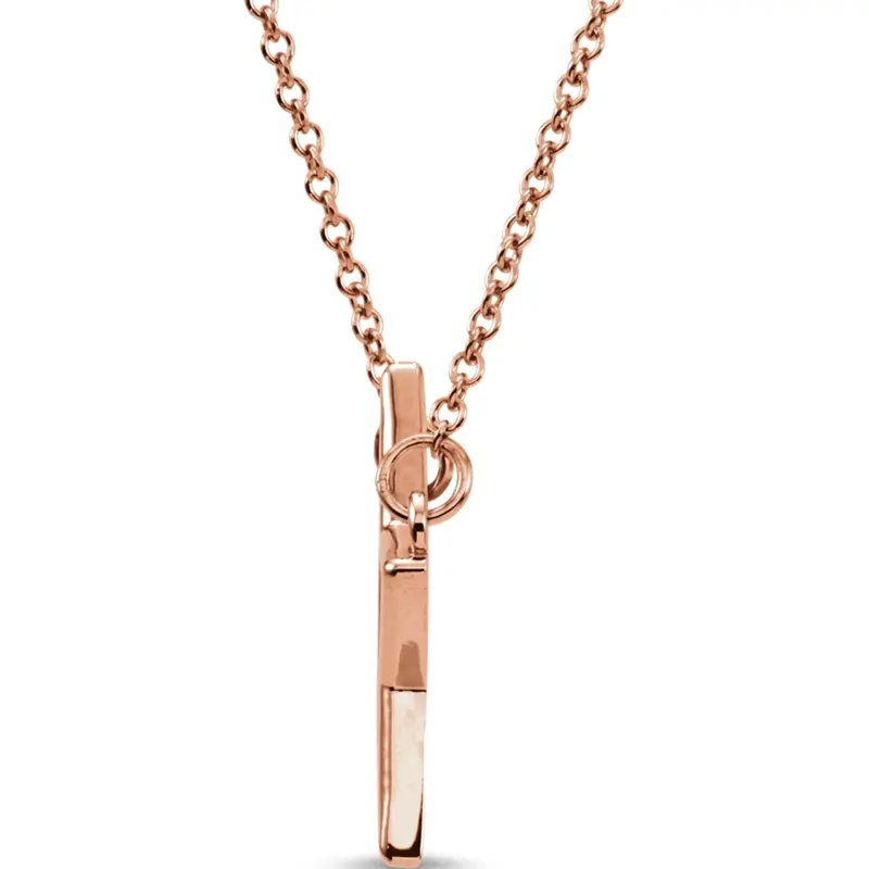 14K gold Geo Star Design 14K Rose Gold 16 Inch Pendant - alternate view 2