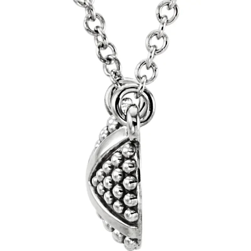 14K gold Beaded XO Design 14K Gold Pendant With 18" Chain - alternate view 3