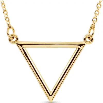 Geo Triangle 14K Gold 16" Pendant - view 1 of 4