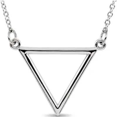 Geo Triangle 14K Gold 16" Pendant - view 2 of 4
