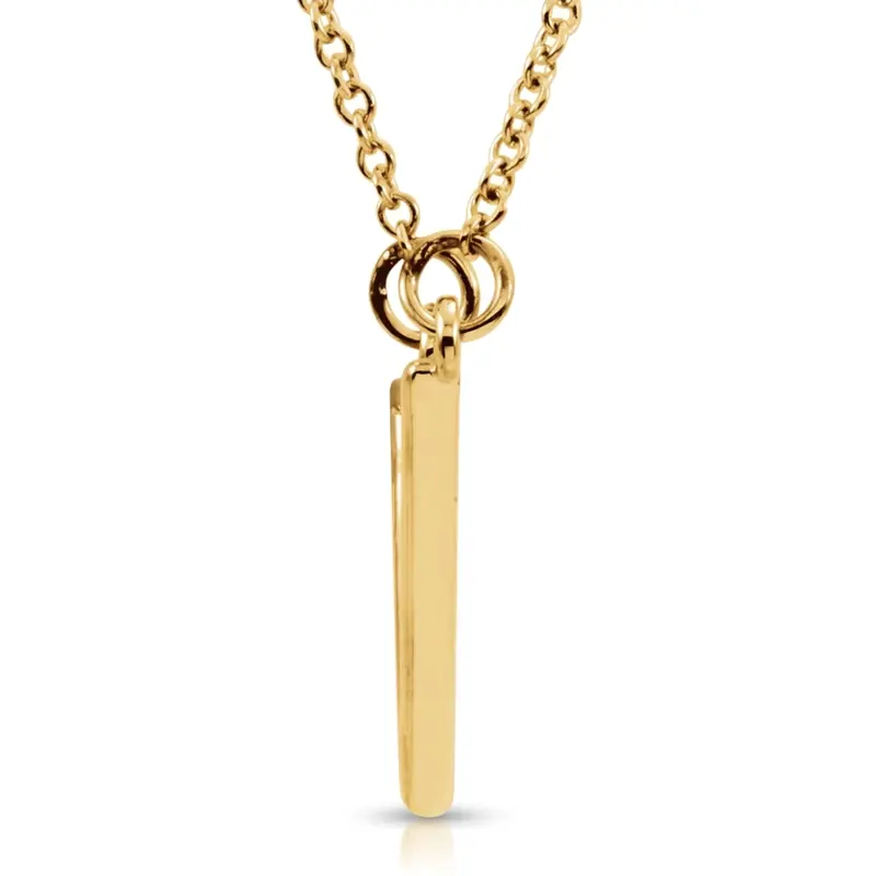 14K gold Geo Triangle 14K Gold 16" Pendant - alternate view 3