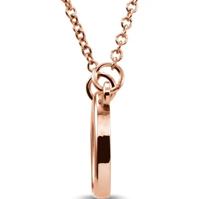 14K gold Geo Cushion 14K Rose Gold 16" Pendant - alternate view 2