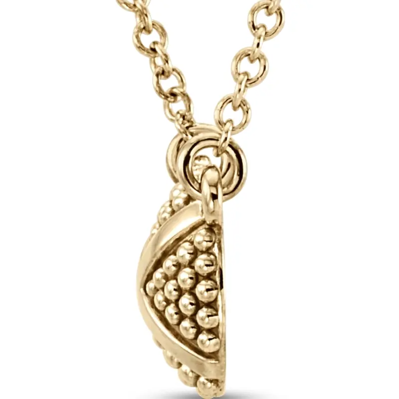 14K gold Beaded XO Design 14K Gold Pendant With 18" Chain - alternate view 4