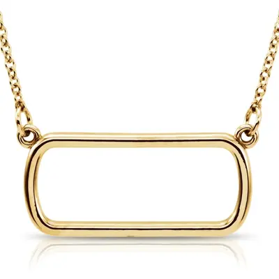 14K gold Geo Cushion 14K Gold 16" Pendant - alternate view 4 thumbnail