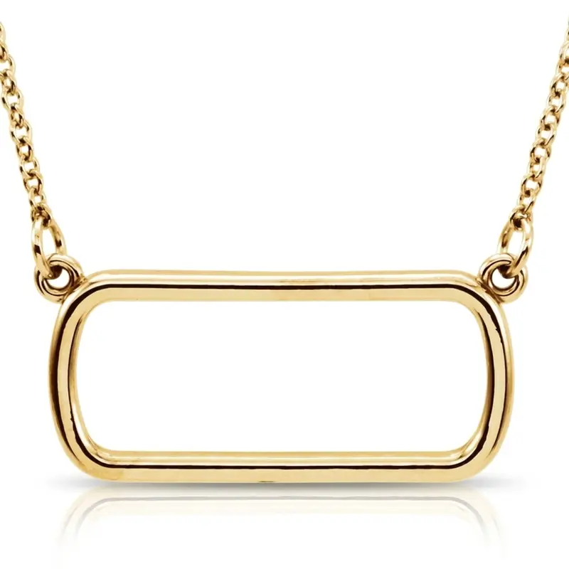 14K gold Geo Cushion 14K Gold 16" Pendant - alternate view 4