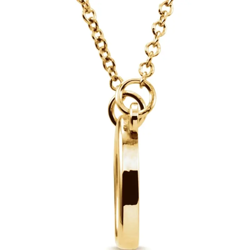 14K gold Geo Cushion 14K Gold 16" Pendant - alternate view 2