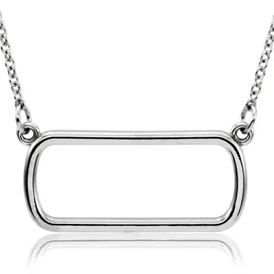 Geo Cushion 14K Gold 16" Pendant - view 1 of 4