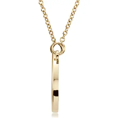 14K gold Geo Design Teardrop 14K Gold Pendant With 16" Chain - alternate view 4 thumbnail
