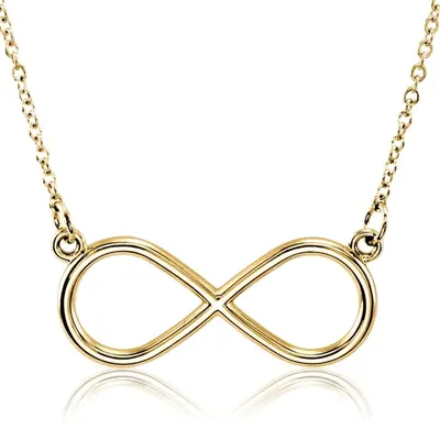 Infinity Solid 14k Gold 18" Pendant - view 1 of 2