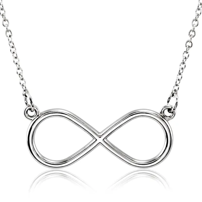 14K gold Infinity Solid 14k Gold 18" Pendant - alternate view 2