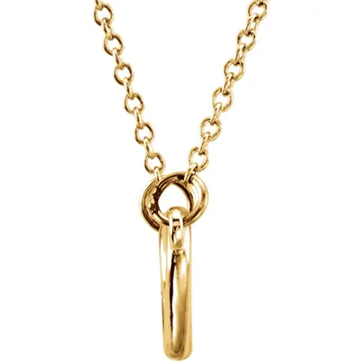 14K gold 14k Solid Gold Double Heart 18" Pendant - alternate view 4 thumbnail