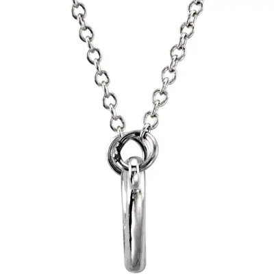 14K gold 14k Solid Gold Double Heart 18" Pendant - alternate view 3 thumbnail