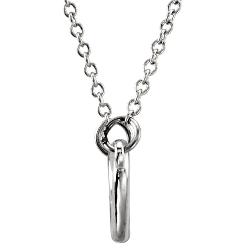 14K gold 14k Solid Gold Double Heart 18" Pendant - alternate view 3