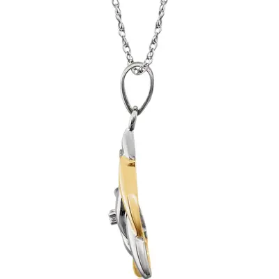 Celtic Trinity 14K Two Tone Gold Pendant alternate view