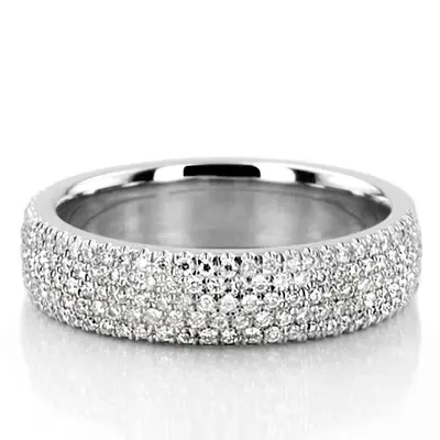 Elegant Micro Pave Set Woman Anniversary Band (3/4 ct. tw.)
